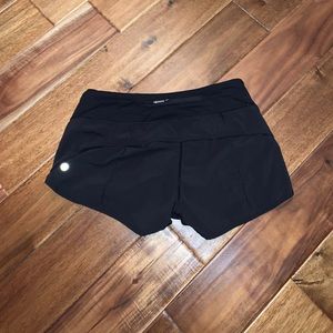 Women’s black Lululemon Speed Up short